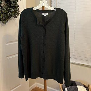 LIKE NEW!  WOMENS CARDIGAN - PLUS SIZE - DARK GREEN